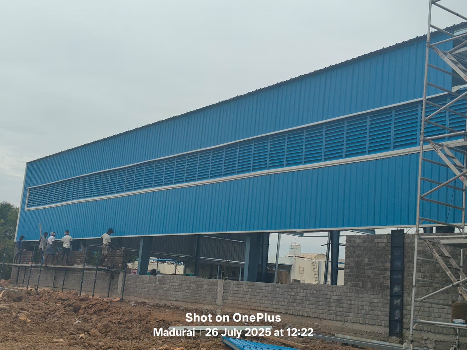 PEB Construction - Column installation